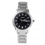 TIME100时光一百 经典简约商务日历钢带情侣男表W80068G