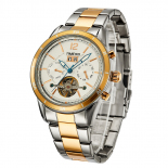 时光一百男表防水自动机械表钢带男士手表潮流休闲腕表W60147G