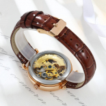 时光一百 双面镂空皮带自动机械女表W60156L